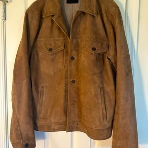 Suede trucker jacket